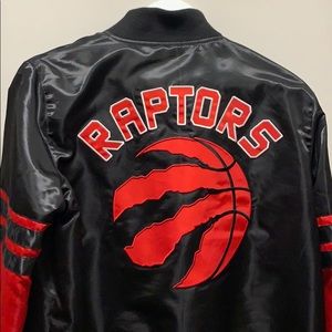 Ladies Raptors satin starter jacket